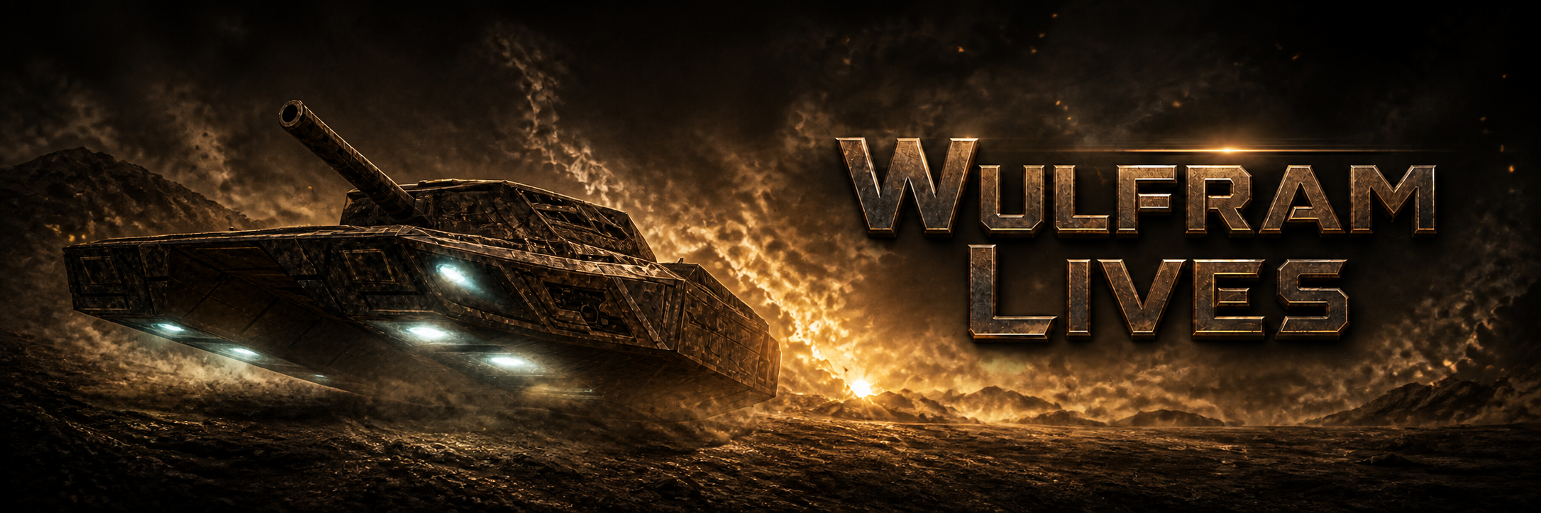 Wulfram Lives hovertank racing across a fiery alien landscape